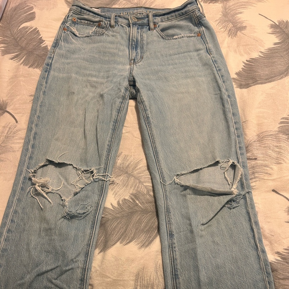 Light Blue Distressed Women Jeans